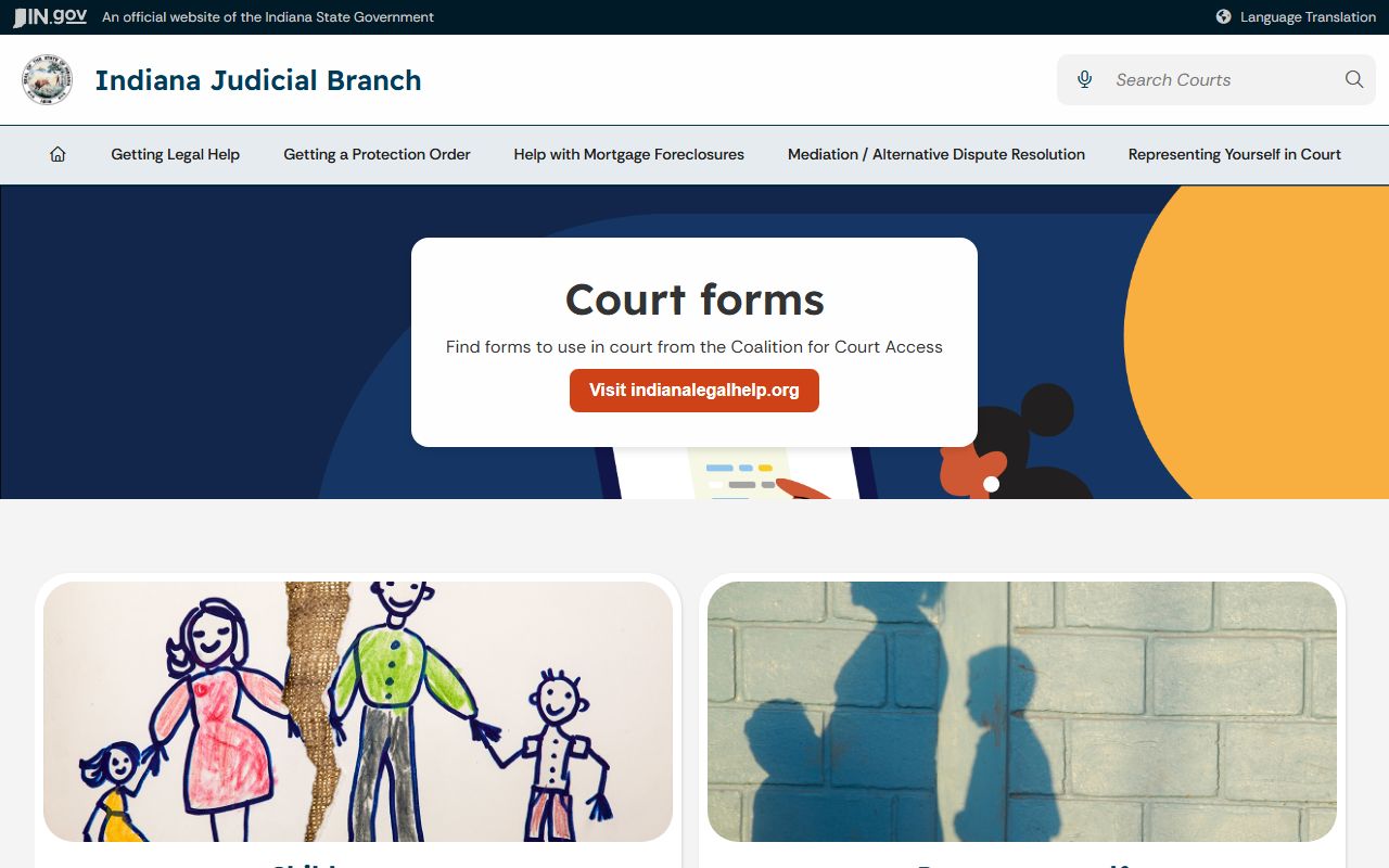 Whitley County court records Indiana self service legal center
