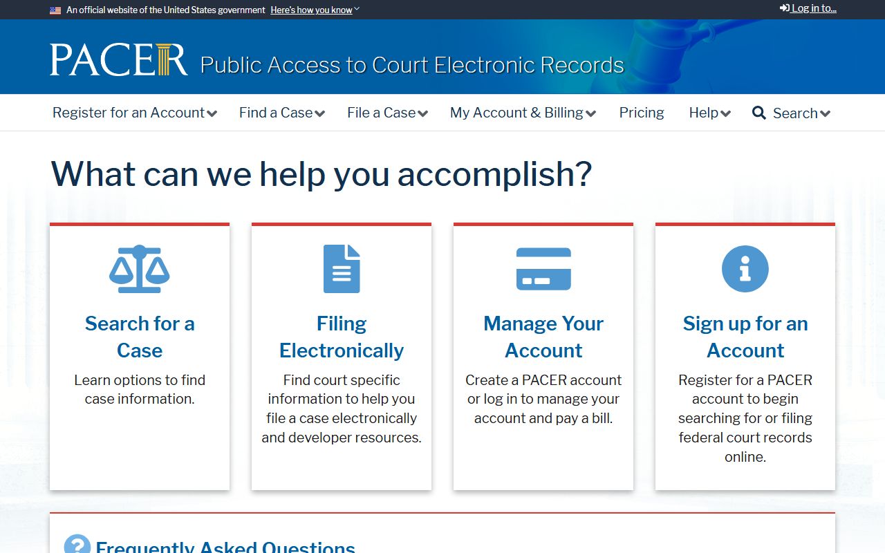 Whitley County criminal court records PACER federal portal